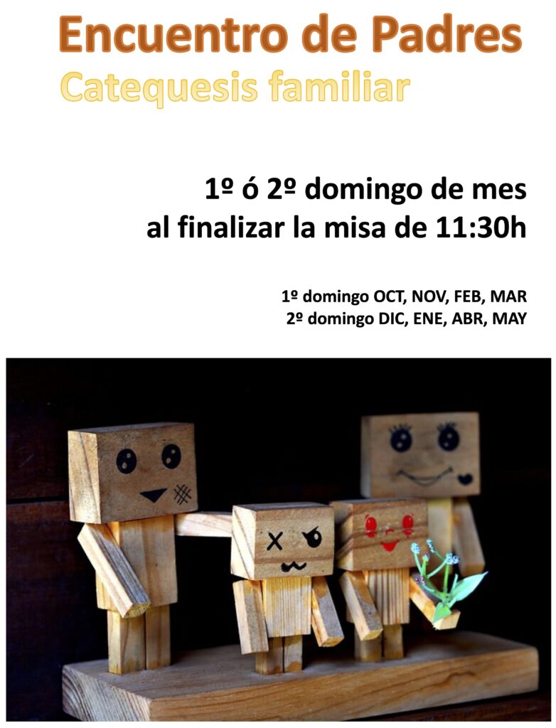 Encuentro de padres (Catequesis familiar) Domingo 14 de diciembre a las 12:30. Tema: ‘Formar valores y conciencia’