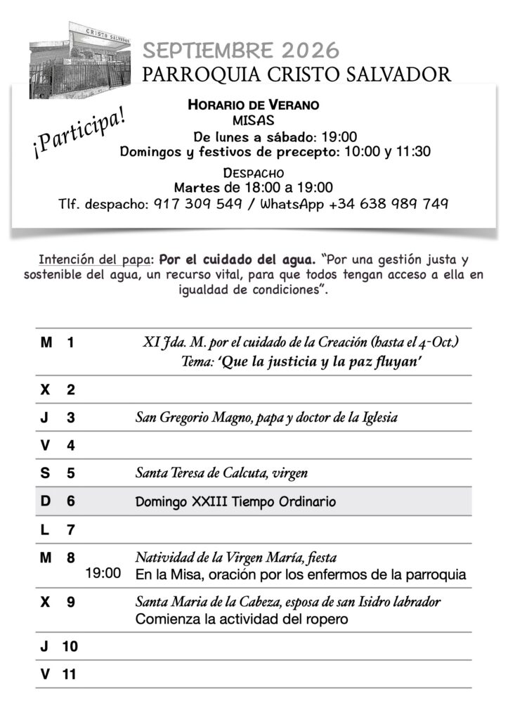 Agenda de Septiembre 2026