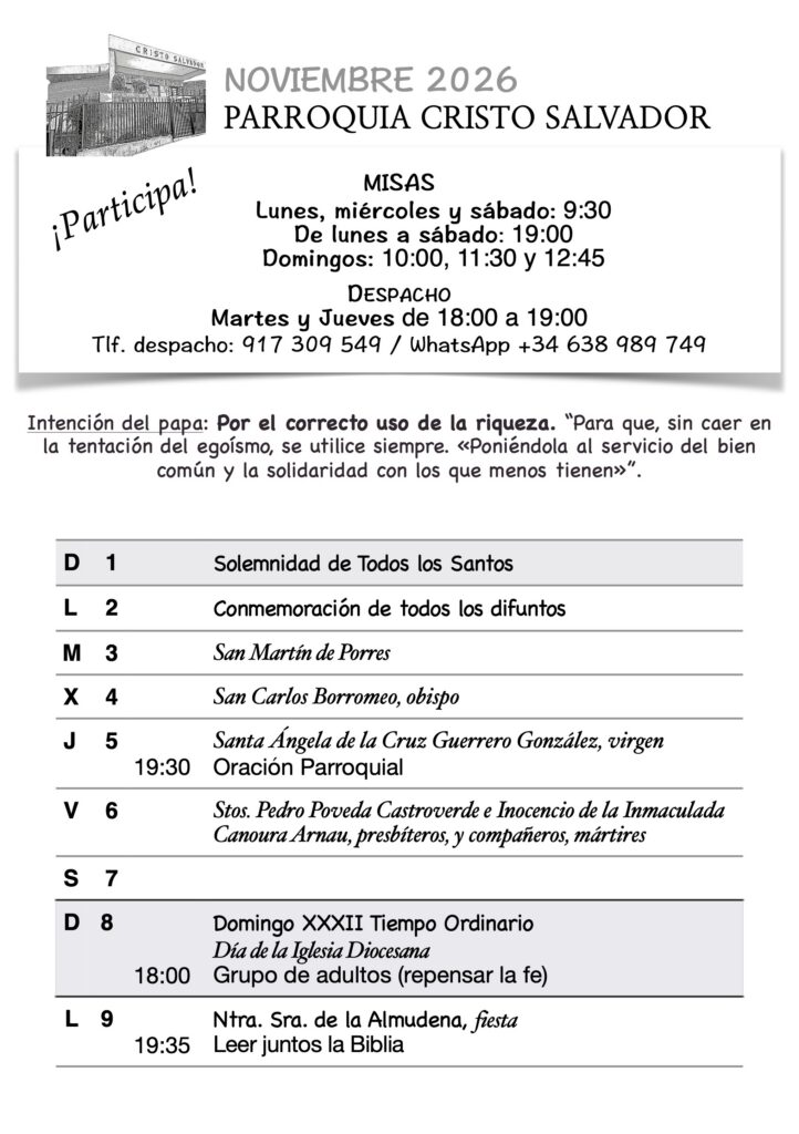 Agenda de noviembre